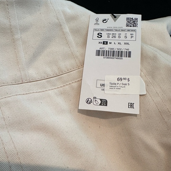 Zara High Rise Tapered Pants BNWT - Picture 3 of 3